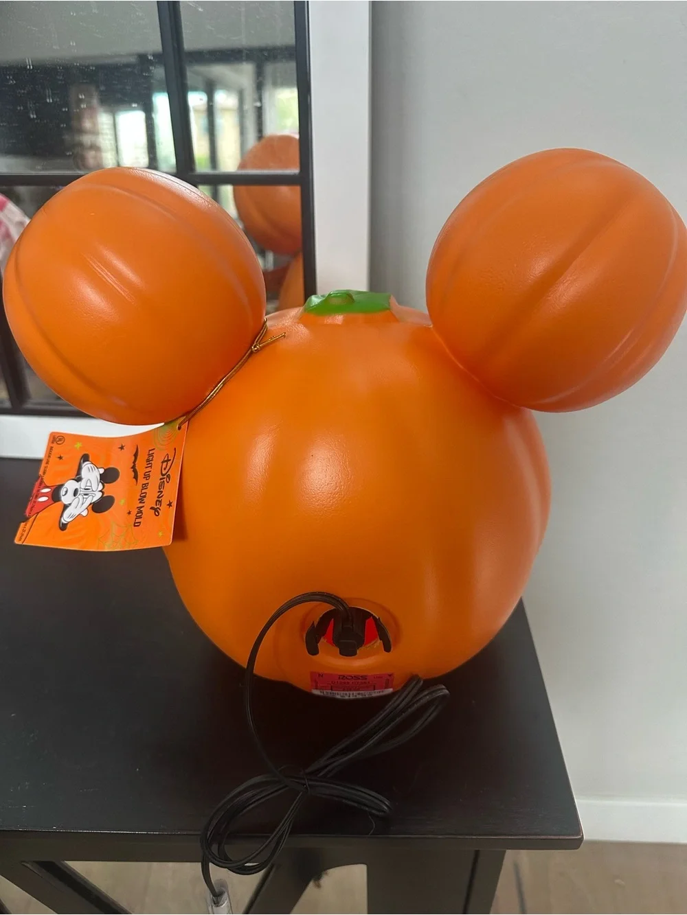 Disney Mickey Mouse Pumpkin Light-Up Blow Mold Halloween Decor NWT